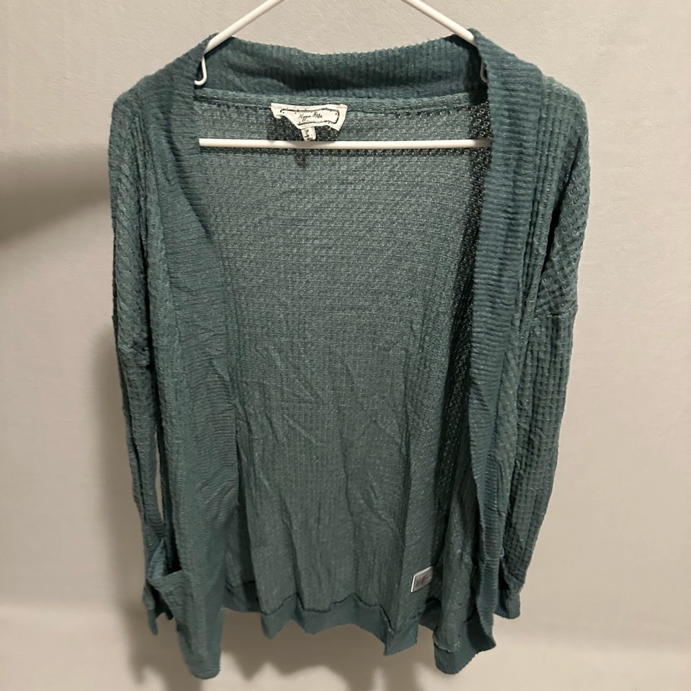 Green cardigan